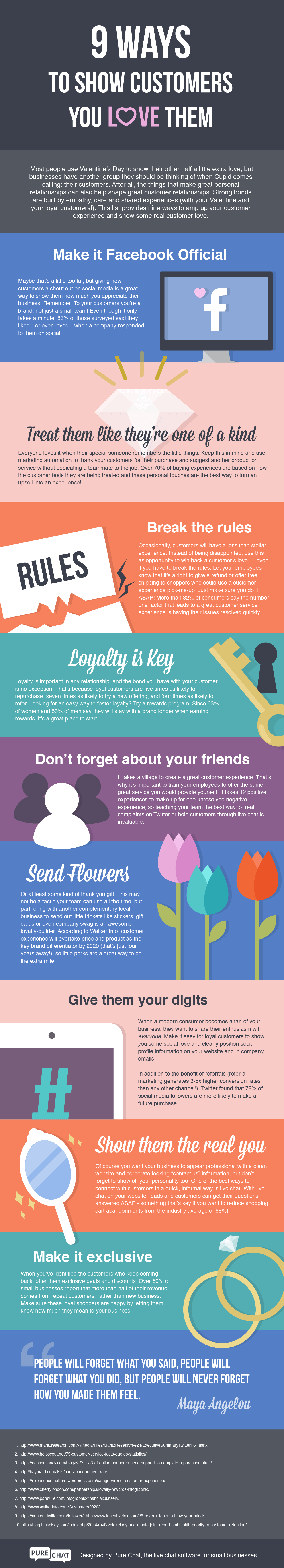 9 Ways to Show Customers Love Infographic